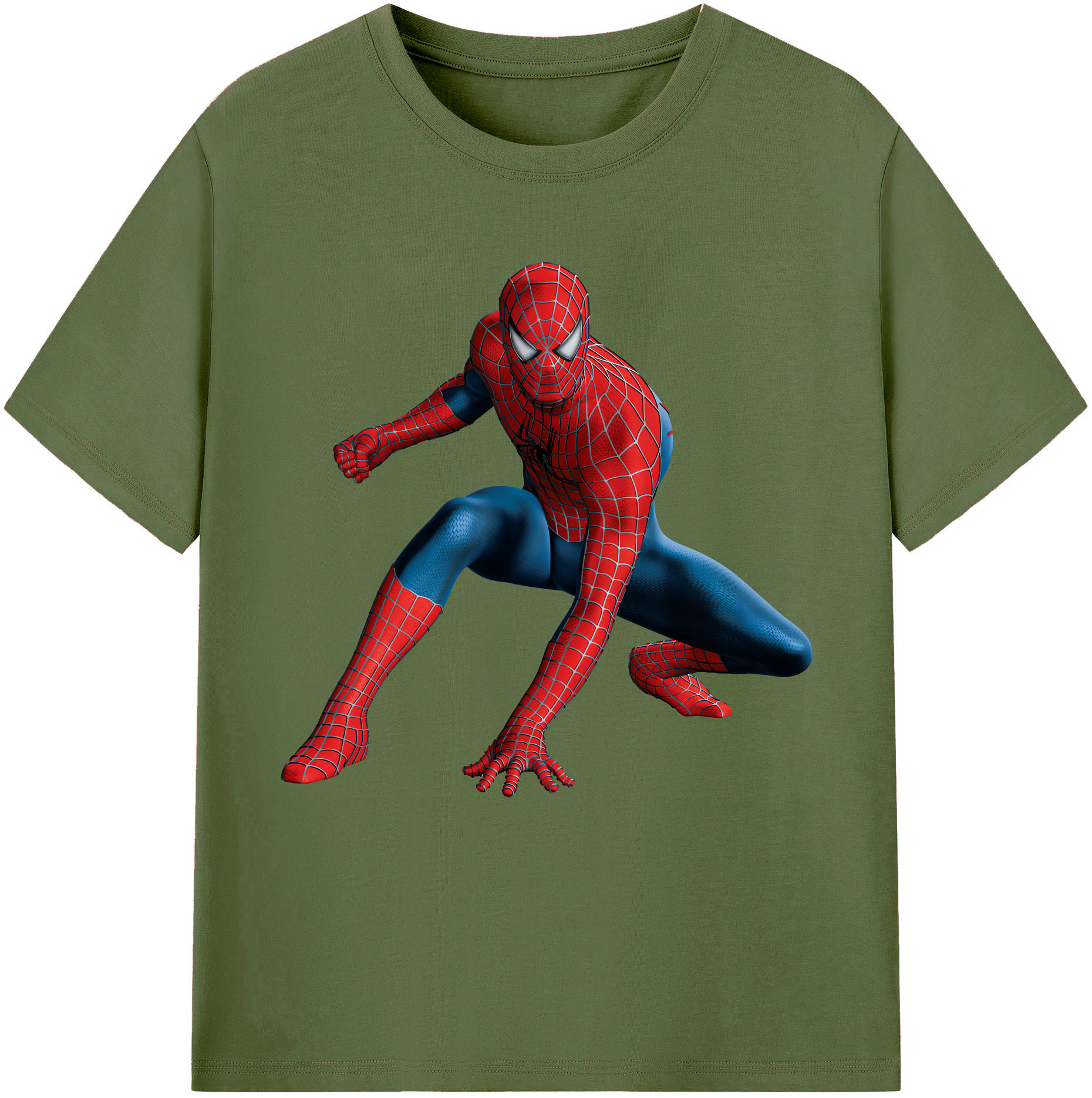 （画像用） Spider Man スパイダーマン 綿100％半袖Tシャツ（フロントプリント）